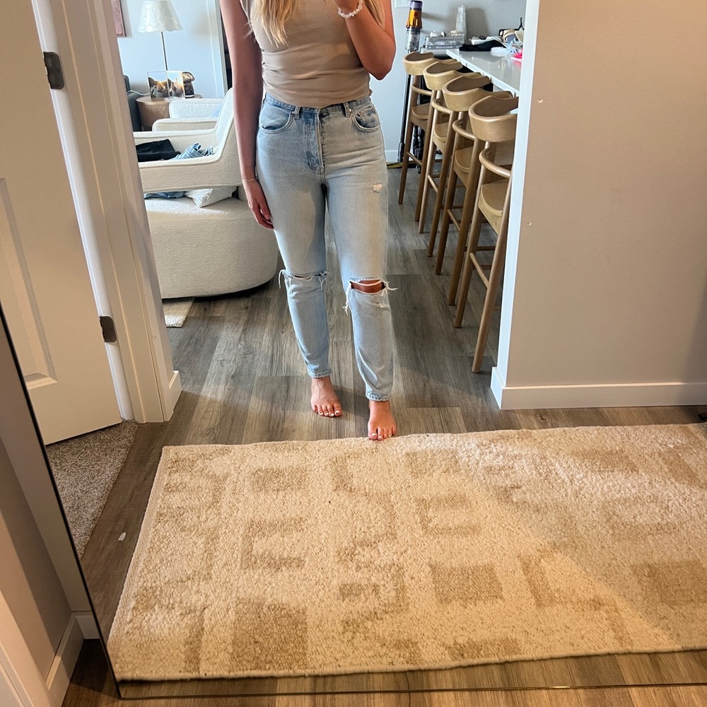 Anine Bing Blue Straight Leg Jeans